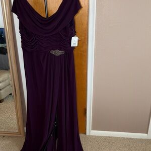 Elegant Eggplant Evening Gown